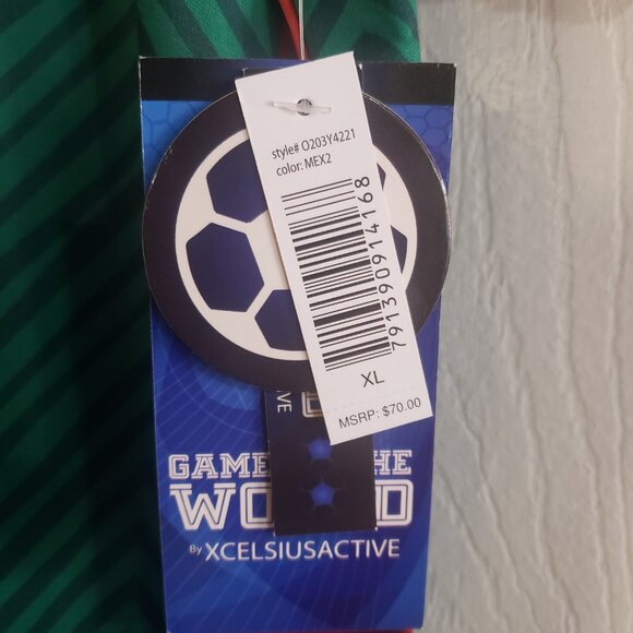 Mexico Soccer Xcelsius Active Game of the World Men's Drytec Shirt Size XL NWT - Picture 4 of 7